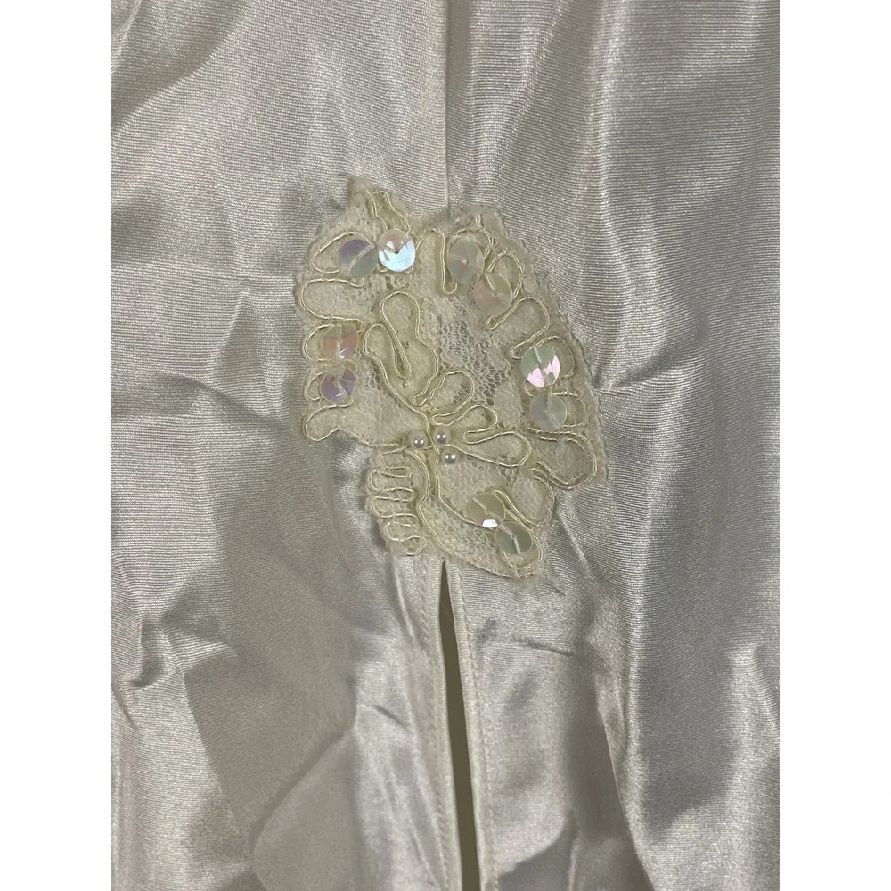 Victoria's Secret Nightgown Womens Large Ivory Excellent Vintage 90s Lace Satin